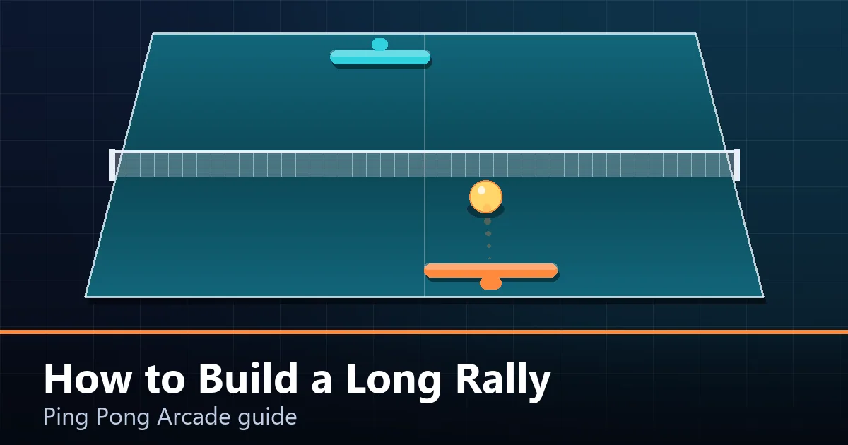 A long ping pong rally with the counter showing a high number