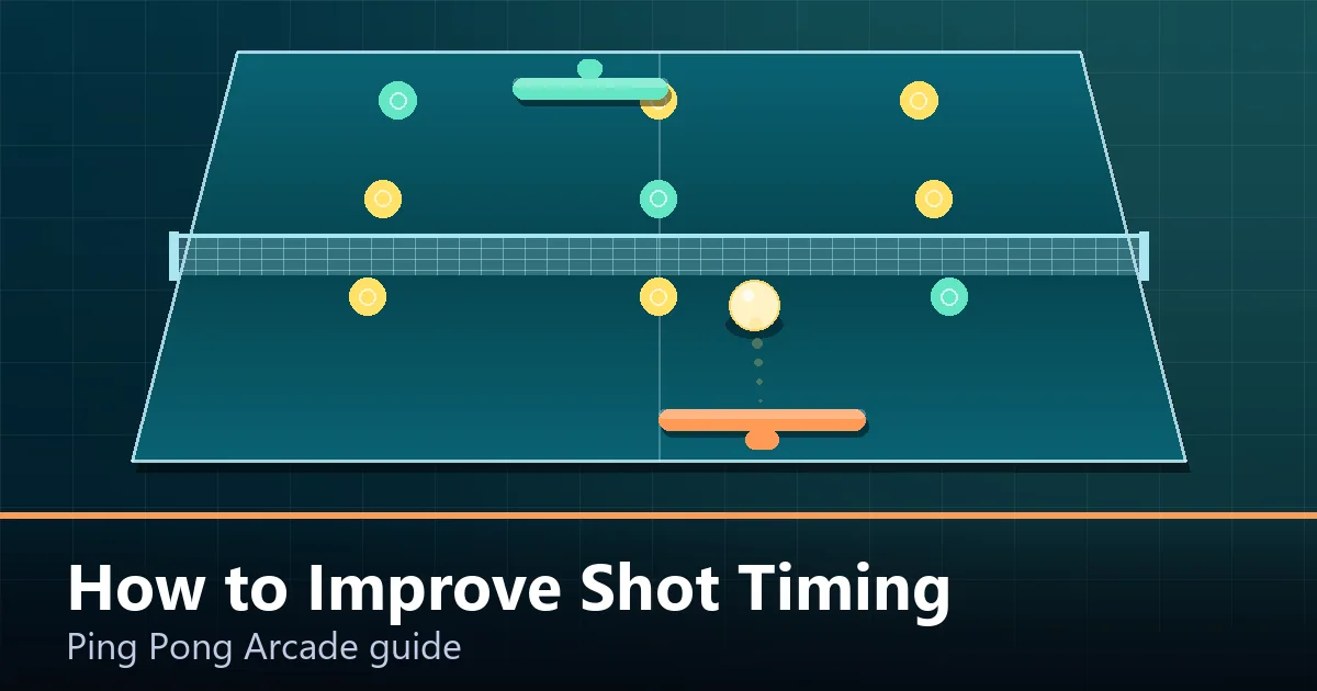 A ping pong paddle striking the ball at the exact moment of contact