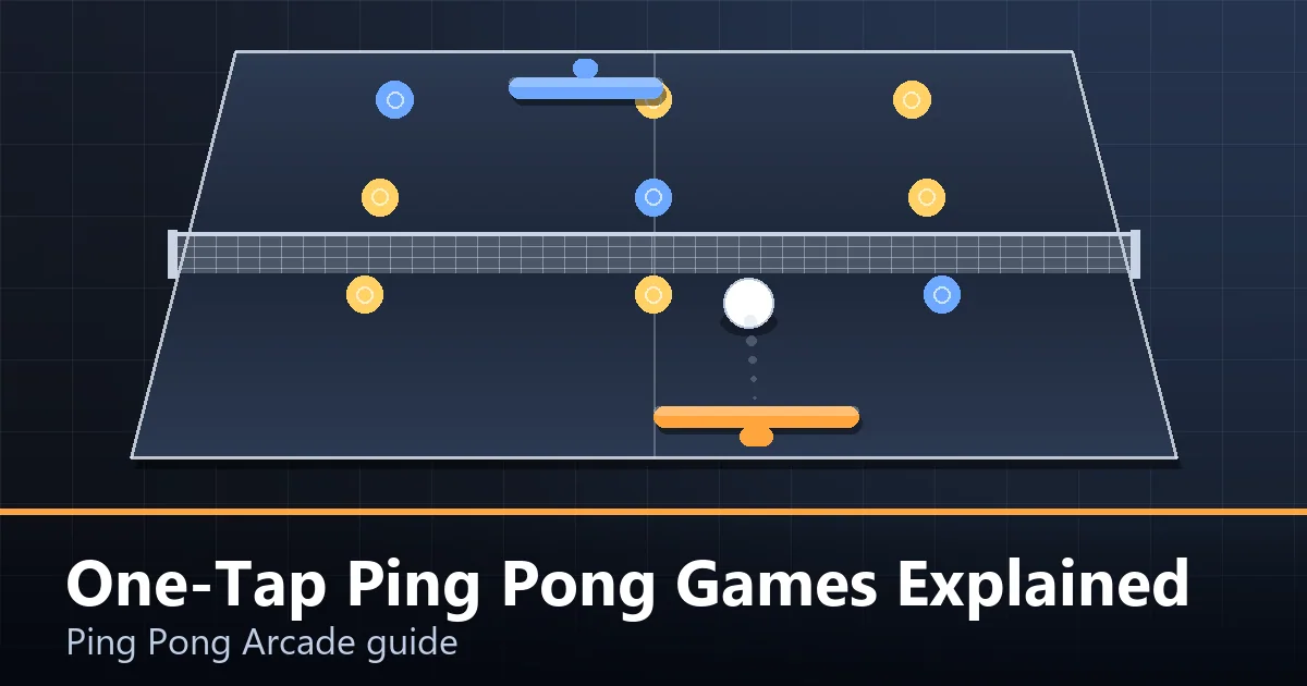 A one-button ping pong game showing a timing ring closing on the paddle