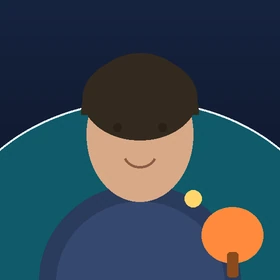 Illustrated editorial portrait used for Alex Morgan, the editor of Ping Pong Arcade
